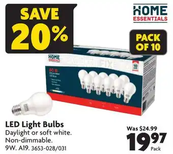 Home Hardware Led light bulbs offer