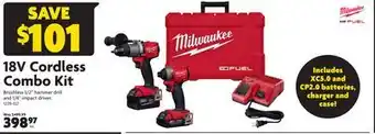 Home Hardware 18v cordless combo kit offer