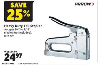 Home Hardware Heavy duty t50 stapler offer