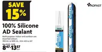 Home Hardware 100% silicone ad sealant offer
