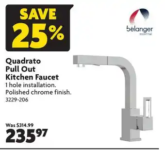 Home Hardware Quadrato pull out kitchen faucet offer