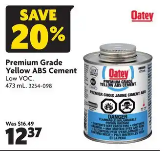 Home Hardware Premium grade yellow abs cement offer