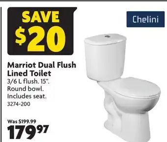 Home Hardware Marriot dual flush lined toilet offer