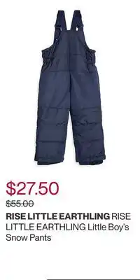 Hudson's Bay Rise little earthling little boy's snow pants offer