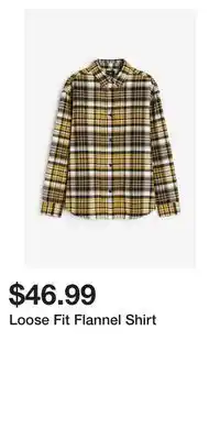 H&M Loose fit flannel shirt offer