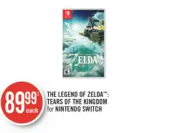 Shoppers Drug Mart The legend of zelda : tears of the kingdom for nintendo switch offer