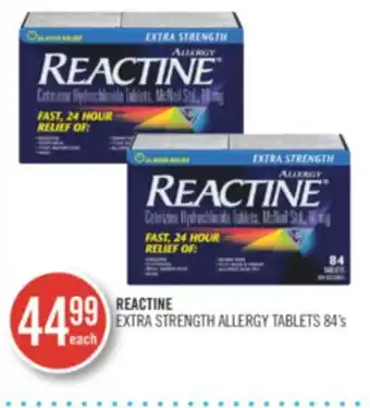Shoppers Drug Mart Reactine extra strength allergy tablets offer