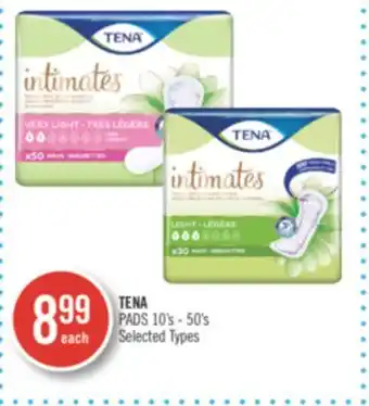 Shoppers Drug Mart Tena pads offer
