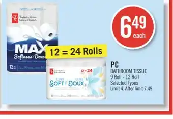 Shoppers Drug Mart Pc bathroom tissue offer