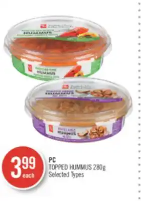 Shoppers Drug Mart Pc topped hummus offer