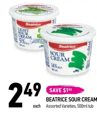Coppa's Fresh Market Beatrice sour cream offer