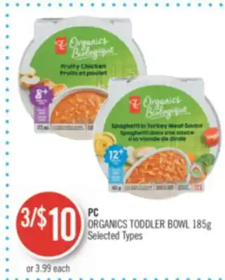 Shoppers Drug Mart Pc organics toddler bowl offer