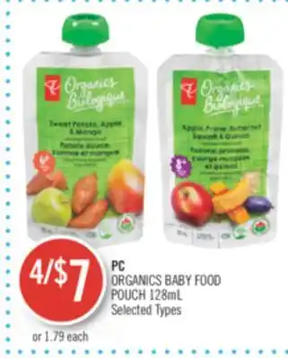 Shoppers Drug Mart Pc organics baby food pouch offer