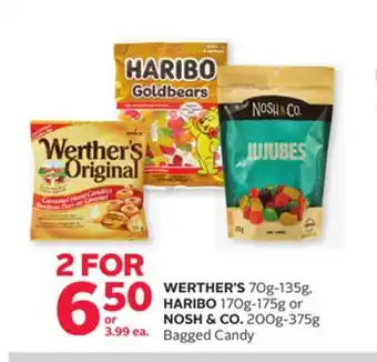 Rexall Werther's 70g-135g, haribo 170g-175g or nosh & co. 200g-375g bagged offer