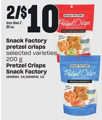 Independent City Market Pretzel crisps snack factory, 200 g offer