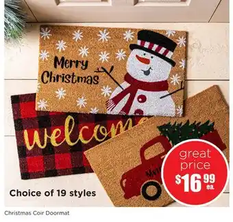 Kitchen Stuff Plus Christmas coir doormat offer