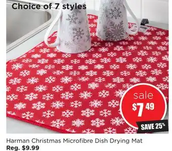 Kitchen Stuff Plus Harman christmas microfibre dish drying mat offer
