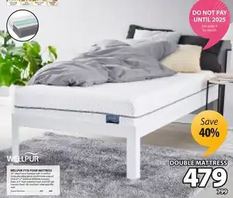 JYSK Wellpur f110 foam mattress offer