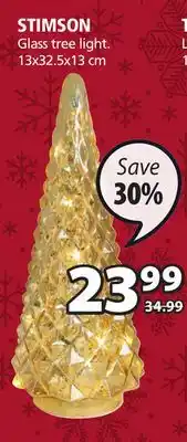 JYSK Stimson glass tree light offer