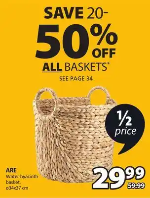 JYSK Are water hyacinth basket offer