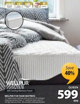 JYSK Wellpur f120 foam mattress offer