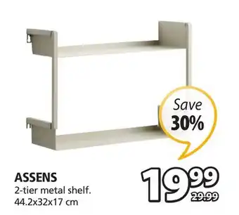 JYSK Assens 2-tier metal shelf offer