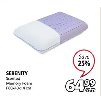 JYSK Serenity scented memory foam offer