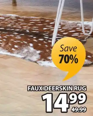 JYSK Barbara faux deerskin rug offer