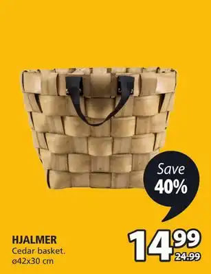 JYSK Hjalmer cedar basket offer