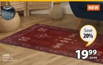 JYSK Lazio printed rug offer