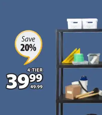 JYSK Rainier plastic storage shelf unit offer