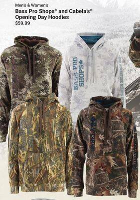 Bass Pro Men's & women's bass pro shops and cabela's opening day hoodies offer