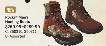 Bass Pro Rocky men's hunting boots offer