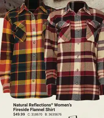 Bass Pro Natural reflections women's fireside flannel shirt offer