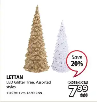 JYSK Lettan led glitter tree offer