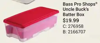 Bass Pro Bass pro shops uncle buck's batter box offer