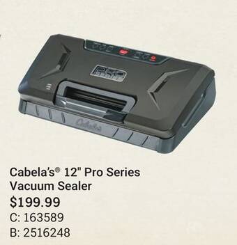 Bass Pro Cabela's 12 pro series vacuum sealer offer