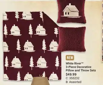 Bass Pro White river 3-piece decorative pillow and throw sets offer