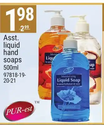 Rossy Pur-est asst. liquid hand soaps offer