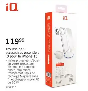 The Source Trousse de 5 accessoires essentiels iq pour le iphone 15 offer