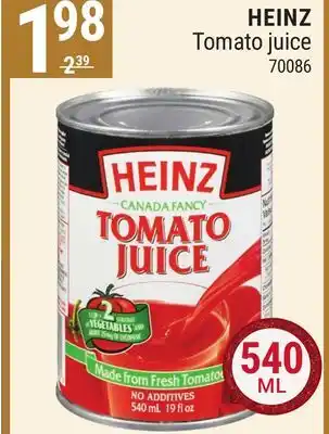 Rossy Heinz tomato juice offer