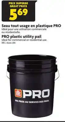 Home Hardware Pro plastic utility pail offer
