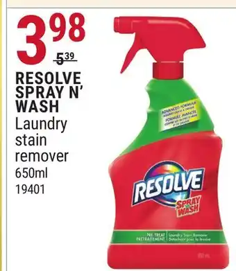 Rossy Resolve spray n' wash laundry stain remover offer