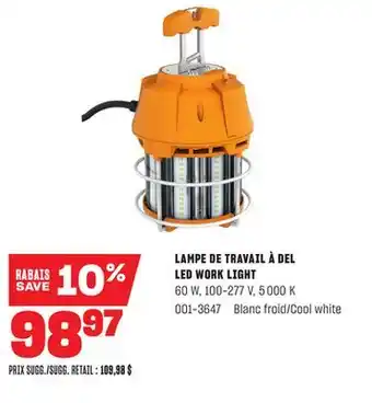 BMR Lampe de travail à del offer