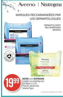 Pharmaprix Aveeno or neutrogena duo wipes offer