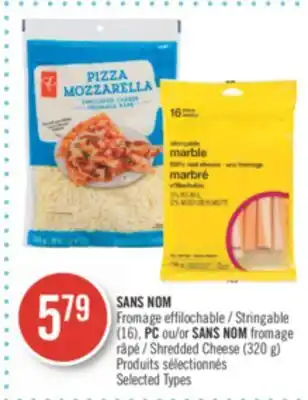 Pharmaprix No name stringable (16), pc or no name shredded cheese (320 g) offer