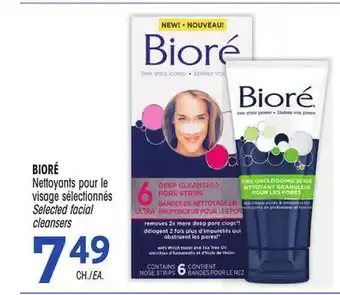 Uniprix Bioré nettoyants pour le visage sélectionnés/selected facial cleansers offer