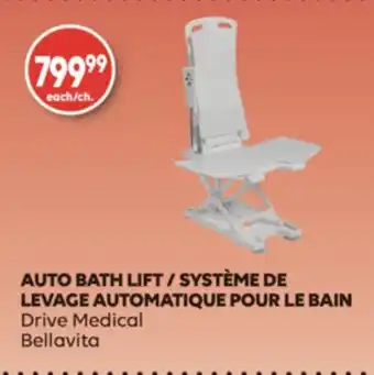 Wellwise by Shoppers Système de levage automatique pour le bain drive medical bellavita offer