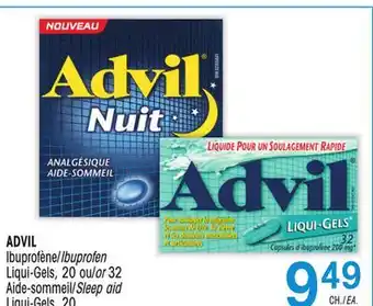 Uniprix Advil ibuprofène/ibuprofen, aide-sommeil/sleep aid offer