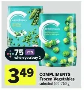 IGA COMPLIMENTS Frozen Vegetables selected 500-750 g offer